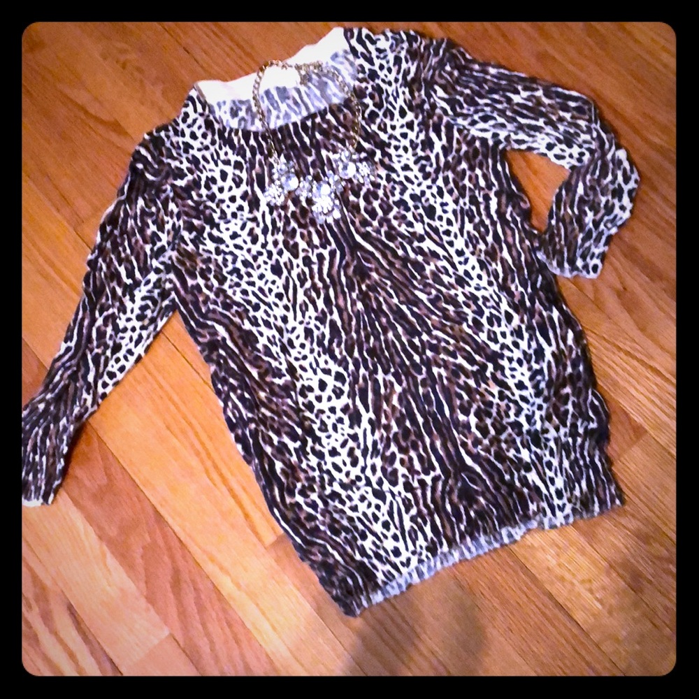 Jcrew sweater in animal print